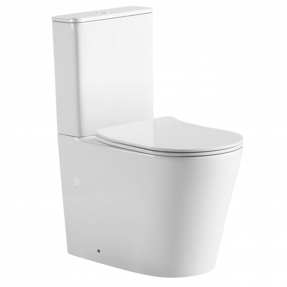 Изображение Унитаз ABBER Bequem AC1112T компакт белый, безободковый, смыв торнадо