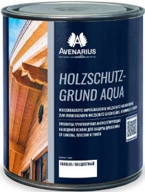 Грунтовочная Пропитка на Водной Основе Avenarius Holzschutz Grund Aqua 20л для Защиты Древесины от Синевы, Плесени и Гнили.