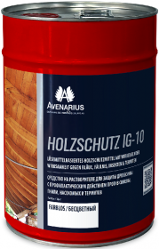 Средство для Защиты Древесины Avenarius Holzschutz IG-10 20л на Растворителе, Бесцветная от Гнили, Синевы, Насекомых и Термитов