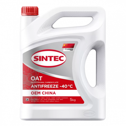 Sintec Antifreeze OEM China OAT red -40 °С, 5кг