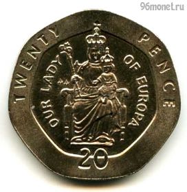 Гибралтар 20 пенсов 1988 АA