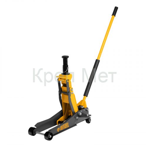 Домкрат гидравлический подкатной, 2/3 т, 98-770 мм, быстрый подъем, низ. подхват, проф, SUV Denzel