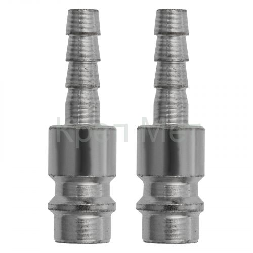 Ниппель универсальный быстросъемный ("папа") 1/4, со штуцером "елка" под шланг 6 мм, 2 шт, Stels