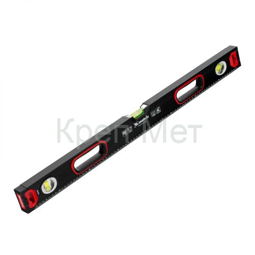 Уровень алюминиевый, усиленный, фрезерованный, 3 глазка, двухкомпонентные рукоятки, 800 мм Matrix