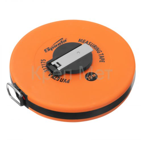 Рулетка геодезическая, 20 м х 12,5 мм, лента ПВХ, закрытый круглый корпус Sparta