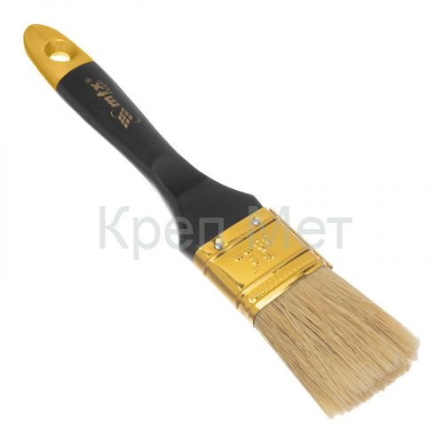 Кисть плоская "Профи" 1.5", натуральная щетина, деревянная ручка MTX