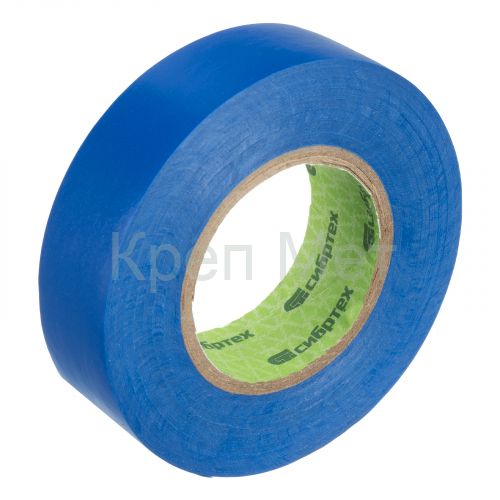 Изолента ПВХ, 19 мм х 20 м, синяя Сибртех