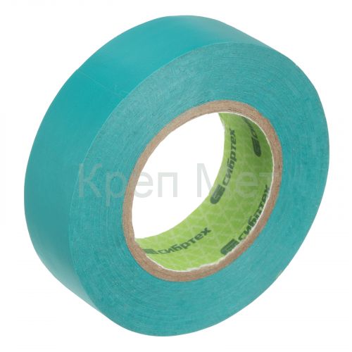 Изолента ПВХ, 19 мм х 20 м, зеленая Сибртех