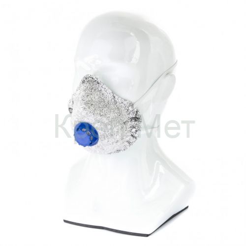 Полумаска фильтрующая (респиратор) c угольным слоем, с клапаном выдоха, FFP1, 10 шт Сибртех