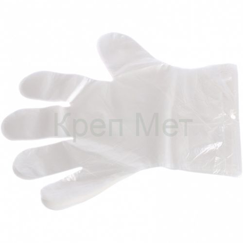 Перчатки одноразовые полиэтиленовые, прозрачные, 100 шт. (50 пар) M
