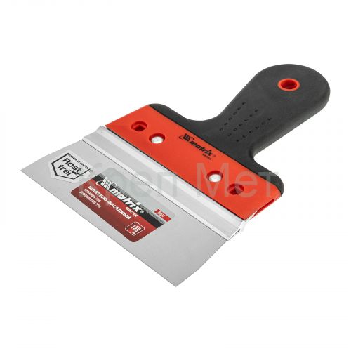 Шпатель фасадный из нержавеющей стали, 150 мм, узкое полотно, двухкомпонентная ручка Matrix