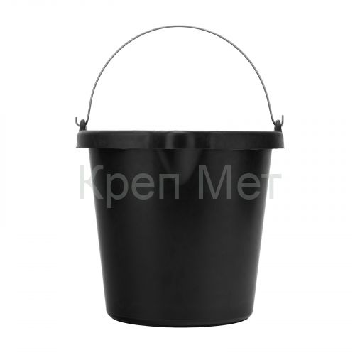 Ведро строительное пластмассовое, 12 л, высокопрочное с носиком Сибртех