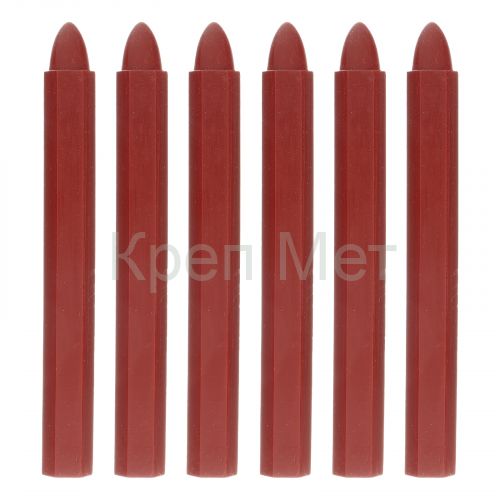 Мелки разметочные восковые красные, 120 мм, коробка 6 шт Matrix