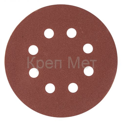 Круг абразивный на ворсовой подложке под "липучку", перфорированный, P 180, 125 мм, 5 шт Matrix