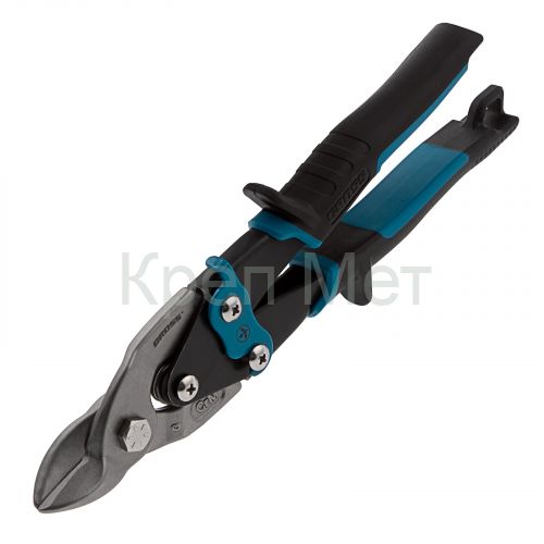 Ножницы по металлу "Piranha", 230 мм, прямой усиленный рез (Bulldog) сталь СrMo, двухкомпонентная рукоятка-ки Gross