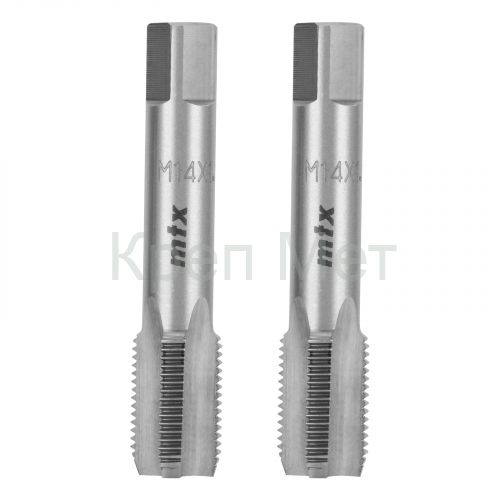 Метчик ручной М14 х 1.25 мм, комплект из 2 шт Сибртех