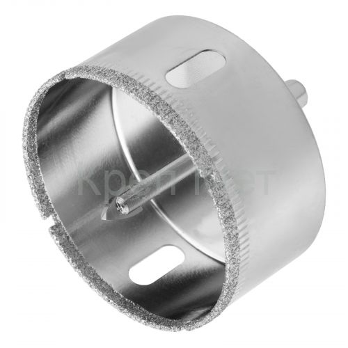 Сверло по керамической плитке и стеклу, 60 х 55 мм, шестигранный хвостовик, с центрующим сверлом Сибртех