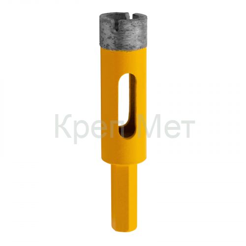 Сверло алмазное по керамограниту, 16 мм, мокрая резка, трехгранный хвостовик Denzel