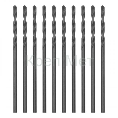 Сверло по металлу, 1.5 мм, полированное, HSS, 10 шт, цилиндрический хвостовик Matrix