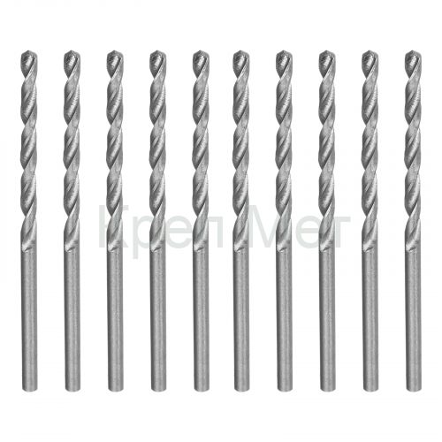 Сверло по металлу, 2.5 мм, полированное, HSS, 10 шт, цилиндрический хвостовик Matrix