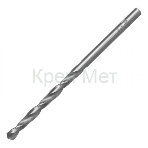 Сверло спиральное по металлу, 3.8 x 70 мм, Р6М5 Барс