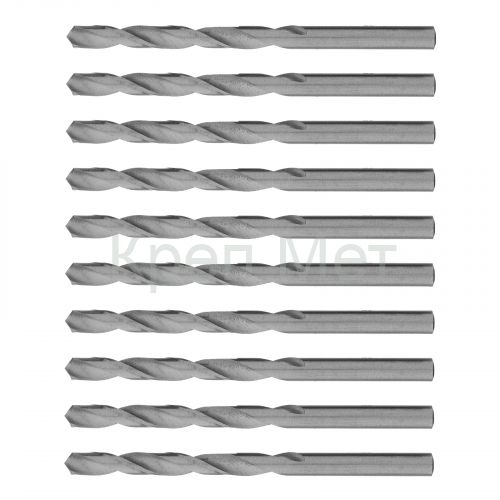 Сверло по металлу, 6 мм, полированное, HSS, 10 шт, цилиндрический хвостовик Matrix