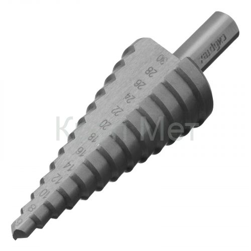 Сверло ступенчатое по металлу, 6-8-10-12-14-16-18-20-22-24-26-28-30мм, 4241 Сибртех