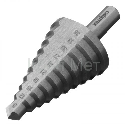 Сверло ступенчатое по металлу, 9-12-15-18-21-24-27-30-33-36 мм, 4241 Сибртех