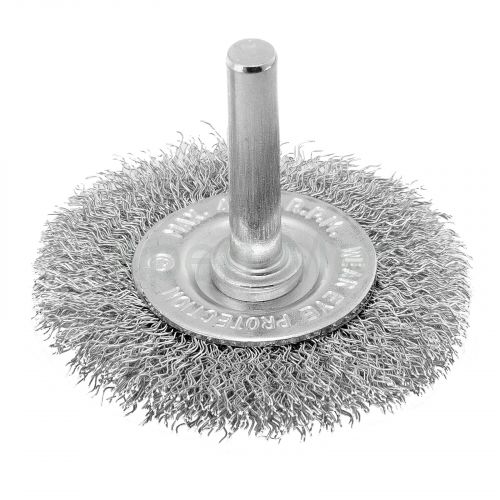 Щетка для дрели, 60 мм, плоская со шпилькой, витая проволока Сибртех