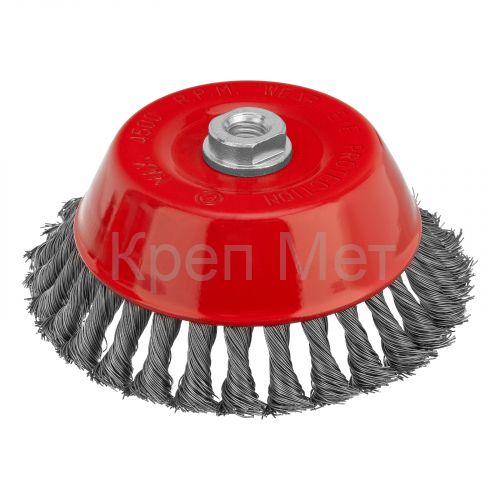 Щетка для УШМ, 150 мм, М14, "чашка", крученая проволока 0.5 мм Matrix