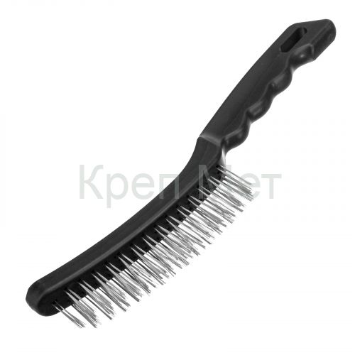 Щетка трехрядная металлическая с пластмассовой ручкой Sparta