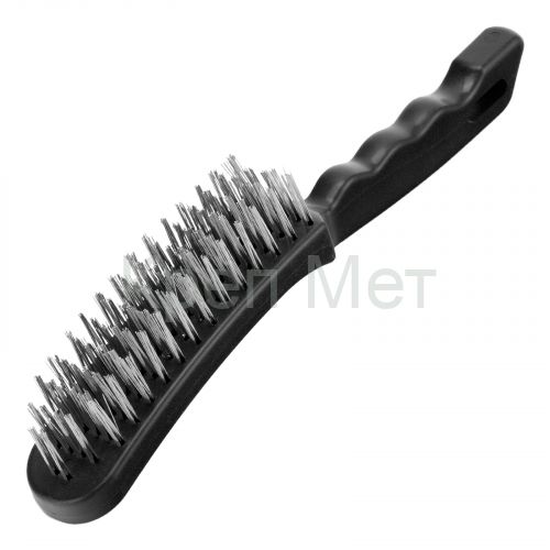 Щетка шестирядная металлическая с пластмассовой ручкой Sparta