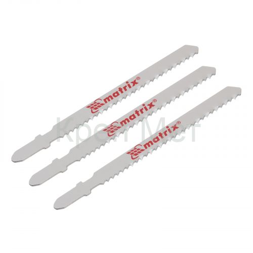 Полотна для электролобзика по дереву, 3 шт, 75 х 2.5 мм, HCS, EU- хвостовик Matrix
