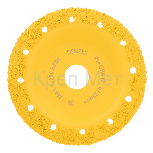 Чашка твёрдосплавная зачистная,125 мм, Наклонная, среднее зерно #16 Denzel