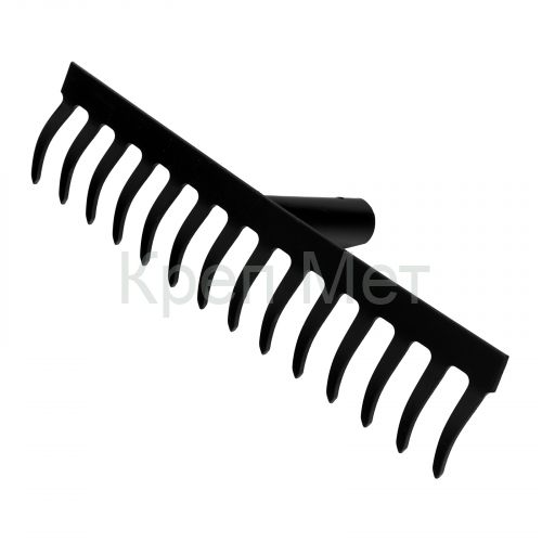 Грабли стальные, 360 мм, 14 прямых зубьев, без черенка, Сибртех