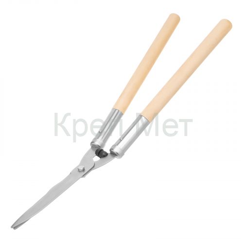 Кусторез, 650 мм, волнистые лезвия, деревянные рукоятки, Горизонт,