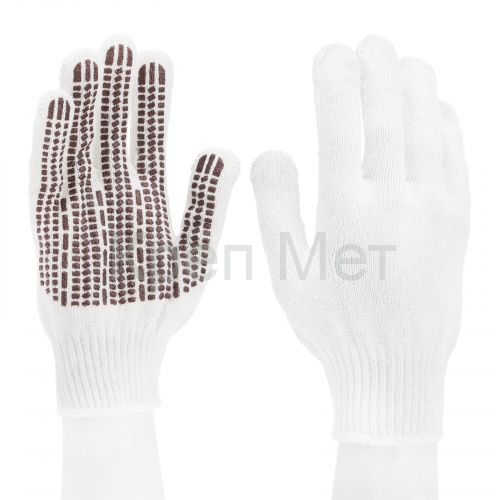 Перчатки трикотажные, ПВХ гель "Протектор", оверлок Сибртех