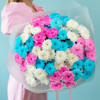 15 хризантем цвета (цветной микс)