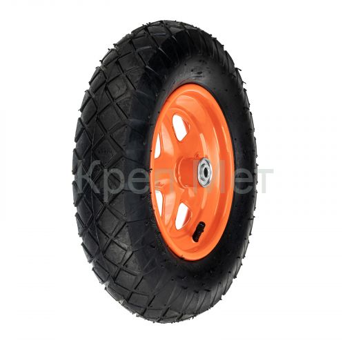 Колесо пневматическое «Звезда» 4.80/4.00-8 D380 мм, внутренний диаметр подшипника 12 мм, длина оси 90 мм Palisad