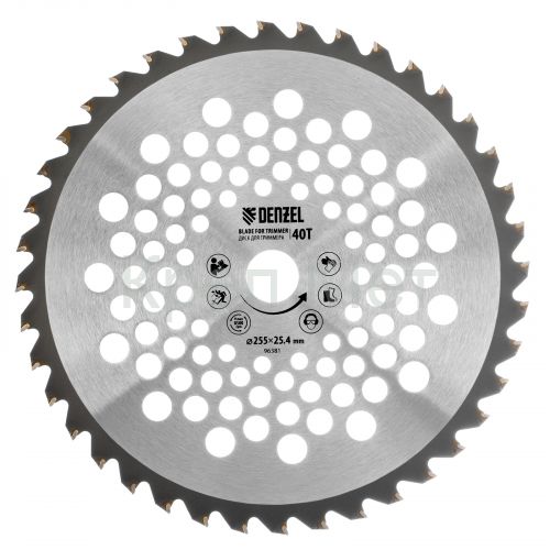 Диск для триммера , 255 х 25,4  40 зубьев Denzel