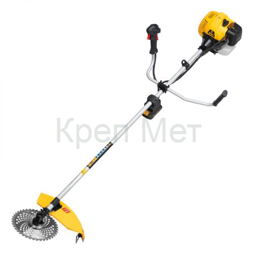 Триммер бензиновый DT-52E, 52 см3, неразъемная штанга, электростартер, состоит из 2 частей Denzel