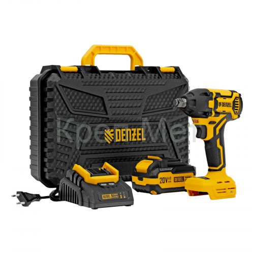 Гайковерт ударный аккумуляторный бесщет. CIWH-BL-20-350, Li-Ion, 20 В// Denzel