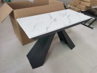 Стол консоль трансформер B 2365-3R белый мрамор