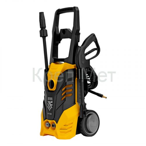 Моечная машина высокого давления R-135, 1800 Вт, 135 бар, 6 л/мин, колесная Denzel