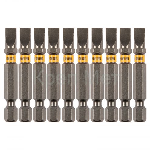 Бита SL6,0х50, сталь S2, шестигранный профиль, 10 шт. Е 6,3 Denzel