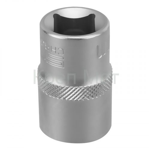 Головка торцевая, 17 мм, шестигранная, CrV, под квадрат 1/2 Stels