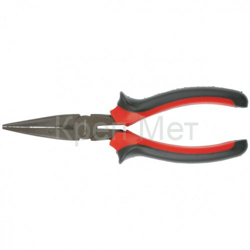 Длинногубцы прямые Black Nickel, 180 мм, двухкомпонентные рукоятки Matrix