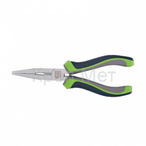 Длинногубцы прямые, 180 мм, трехкомпонентные рукоятки Сибртех