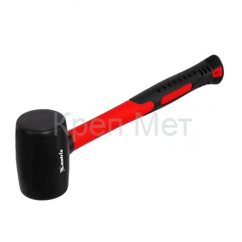 Киянка резиновая, 450 г, черная резина, фибергласовая рукоятка Matrix