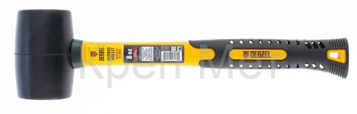 Киянка резиновая, 8 oz, черная резина, фибергласовая рукоятка Denzel